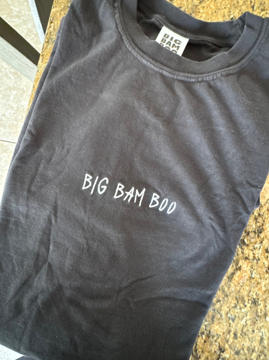 Big Bam Boo Embroidered Tee Black