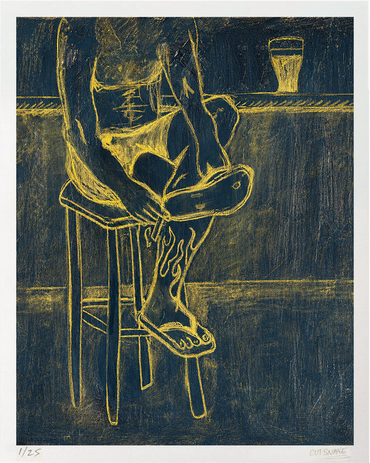 "Bloke with a flame leg tattoo" Limited Print (25 Only)